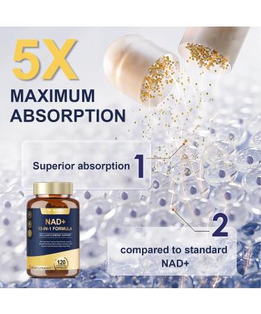 Totaria NAD Supplement for Women Men with nicotinamide riboside resveratrol Quercetin Betaine Boost NAD+ Levels NAD Plus Supplement for Anti Aging Energy Immune Focus 120 Capsules 120 Count (Pack of 1) - Buy Online on GoSupps.com