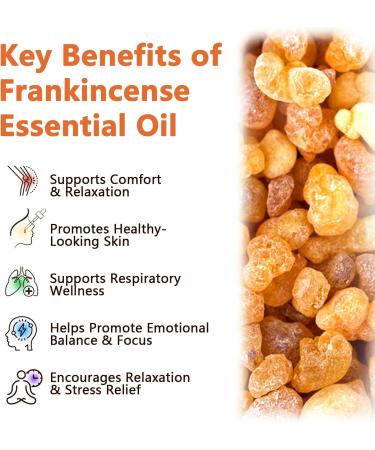 Pure Frankincense Essential Oil 60ml - 100% Natural Therapeutic Grade for Skin Care Aromatherapy & Relaxation | Anti-Aging Facial Oil | Boswellia Serrata Extract for Face & Hair - Buy Online on GoSupps.com