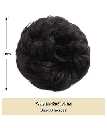 Sofeiyan Hair Part Hair Tie Updos | Wavy Messy Chignon Extensions for Women - Natural Black 40g - Buy Online on GoSupps.com