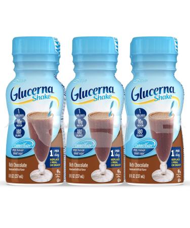 Glucerna Shake Rich Chocolate Flavor 8 oz. Bottle Ready to Use, 57804 - Case of 24 Chocolate 1 Count (Pack of 24)