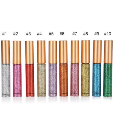 Anggrek Glitter Liquid Eyeliner Set - 10PCs High-Pigmented Long-Lasting Metallic Eyeliner Pens for Sparkling Eye Makeup - Buy Online on GoSupps.com