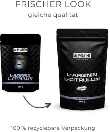 High-Dose Arginine Citrulline Powder - 5000mg L-Citrulline Malate DL 2:1 & L-Arginine for Pump & Bodybuilding - 300g Vegan Premium Quality No Additives - Buy Online on GoSupps.com
