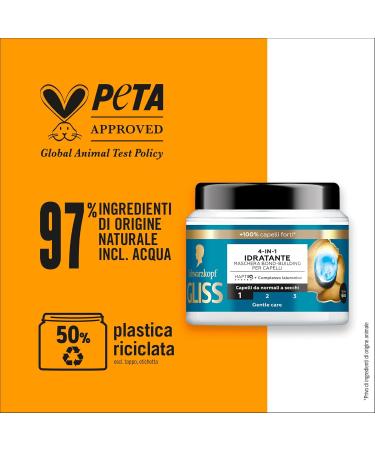 Schwarzkopf Gliss 4 en 1 Feuchtigkeitsspendende Bond-Building Maske f r Haare 400 ml Aqua-Revive-Haarmaske mit HAPTIQ System und Hyaluron-Komplex Behandlung normales bis trockenes Haar - Buy Online on GoSupps.com