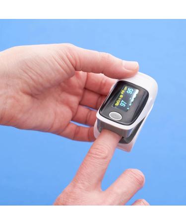 GadgetMarket Fingertip Pulse Oximeter - Accurate SpO2 Blood Oxygen Saturation Monitor in Blue | International Shipping Available - Buy Online on GoSupps.com