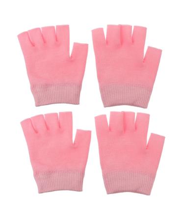 MERRYHAPY 2 Pairs Gel Gloves Fingerless Gloves Hand Cracked Gloves Night Hand Gloves Dry Hands Gloves Overnight Gloves for Dry Hands Moisturizing Gloves Spa Gloves Knitting 16X13X1CM