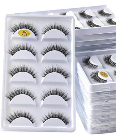 UAMOU Mink Eyelashes 10/50/100 Boxes Fluffy 3D Mink Lashes Makeup Natural Long Volume False Eyelashes Bulk Faux Cils Custom Cheerfully (Color : 5 Pairs X02 Size : 100 Boxes) - Buy Online on GoSupps.com