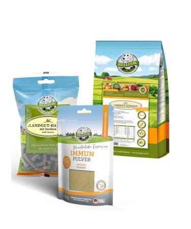 IBD Set - Landgut-Schmaus 7.5 kg + Immune Powder 80g + Landgut-Happen 200g