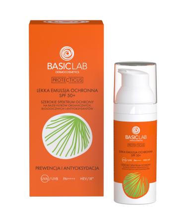 Basiclab Dermocosmetics Slight protection emulsion SPF 50+ |50 ml |For adults and children for women and men under make-up high UV protection