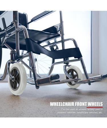 EVTSCAN Universal 7 Inch Anti-slip Rubber Wheelchair Front Caster Wheel Replacement 5 Spoke Rollator Wheel 264 Lb Weight Capacity for Elders Patients Hospitals Clinics and Rehabilitation Centers - Buy Online on GoSupps.com