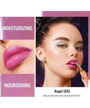 Oulac Mauve Pink Lipstick: Glossy Finish Tinted Lip Balm for Hydrated Lips | Vegan & Cruelty-Free Medium Coverage Lip Colour - Juicy Look Gloss (S4) - Buy Online on GoSupps.com