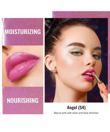 Oulac 2-in-1 Shimmering Lipstick & Lip Balm - Vegan Pink Lip Care for Hydrated Juicy Shiny Lips - S04 Angel - Buy Online on GoSupps.com