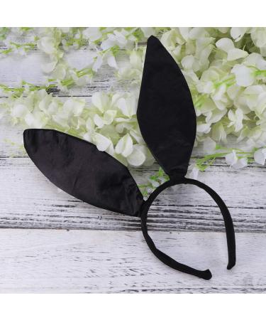 FRCOLOR Bunny Ears Headband Black Rabbit Ear Hair Hoop Bunny Headwear for Halloween Easter Masquerade Party Cosplay Hair Accessories - Buy Online on GoSupps.com