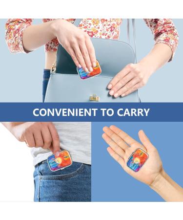 Portable 2-Compartment Pill Box - Decorative Metal Medicine Organizer | Unique Gift - Sun Kiss Moon Design - Buy Online on GoSupps.com