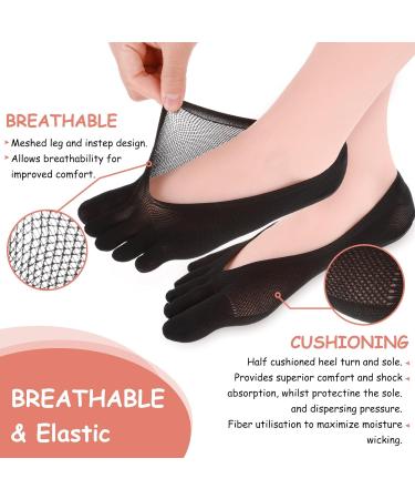 5 Pairs Five Finger Orthopedic Compression Socks | Breathable Toe Separator Socks for Women (Foot Size 9-11) - Shop Now - Buy Online on GoSupps.com
