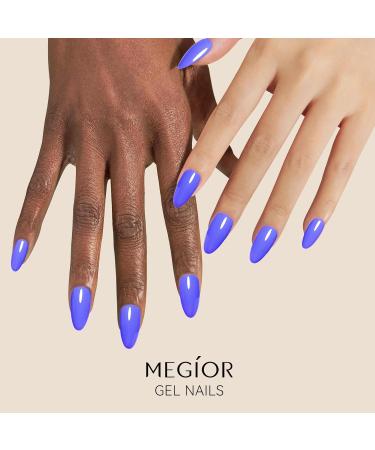 MEGIOR Ultra Marine Gel Nail Polish 15ml Bluish violet Gel Polish High Gloss Soak Off UV LED Nail Gel Polish for Nail Art Manicure Salon DIY Home Gift for Girls - Buy Online on GoSupps.com
