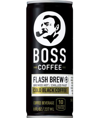 BOSS Coffee by Suntory - Japanese Flash Brew Original Black Coffee, 8oz 12 Pack, Imported from Japan, Espresso Doubleshot, Ready to Drink, Keto Friendly, Vegan, No Sugar, No Gluten, No Dairy
