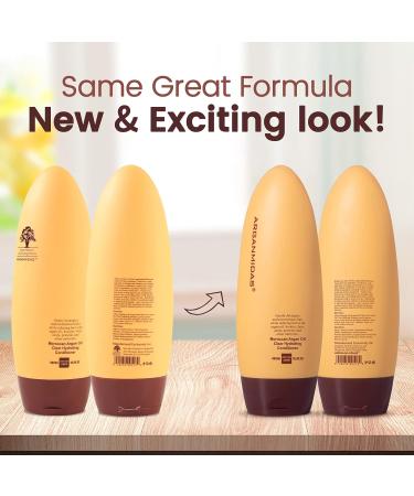 Sulfate-Free Argan Oil Hair Conditioner 15.3 Fl Oz - Moisturizing Deep Conditioner for Color Treated Hair Repairs Dry & Frizzy Hair - Buy Online on GoSupps.com