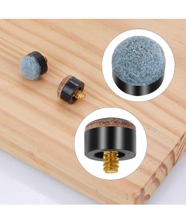 Lusofie 30Pcs 13mm Screw-on Pool Cue Tips Set for Pool and Snooker - 15 Brown, 15 Blue - Buy Online on GoSupps.com