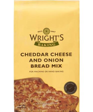 wright's | cheddar and onion bread mix (500g X 5) | Simply Add Oil and Water | For Machine or Hand Baking | Suitable for Vegetarians