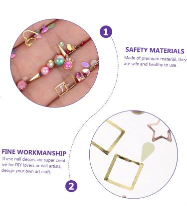 POPETPOP 9 Boxes Nail Art Accessories Nails gems Gold Nail gems Flatback Rhinestones Assorted Nail Art Charms 3D Nail Art Jewelry Nail Art Rivet Pearls for Nail Sequins Boxed Alloy - Buy Online on GoSupps.com