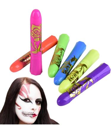 Glow in the Dark Skin Paint | Black Light Sticks | Washable Pencil Sticks for Masquerade Makeup Halloween Birthday Outdoor Club Party for Adults and Kids - Buy Online on GoSupps.com