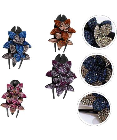 Beaupretty Hair Three-tooth clip rhinestone floral hair clips flower hairpin barrettes rhinestone headpiece rhinestone flower barrettes dense Miss rhinestone clip Clips - Buy Online on GoSupps.com