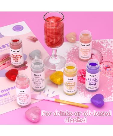 Buy Wwtop Bright Red Edible Glitter Powder 10g - Perfect for Cakes Cocktails & Drinks | Tasteless Glitter Spray & Dust for Food Coloring - Buy Online on GoSupps.com