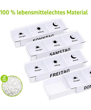 Weekly Pill Organizer Box Opret 7-Day Medication Organizer for AM/PM Doses Ideal for Supplements & Tablets Compact & White - Buy Online on GoSupps.com