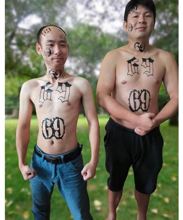 DaLin 5 Sheets 69 Temporary Tattoos Full Body Bundle - Realistic Fake Tattoos for Halloween Costumes and Parties - Buy Online on GoSupps.com
