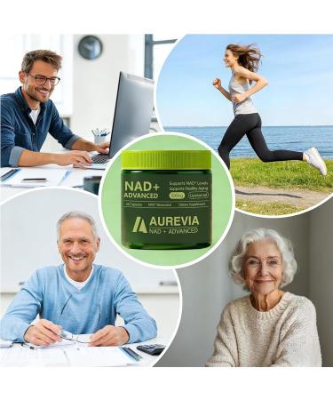 Aurevia NAD Advanced Supplement Aurevia NAD+ Advanced 500mg Liposomal for Energy & Cellular Health - Women & Men 60 Capsules (1pcs) - Buy Online on GoSupps.com