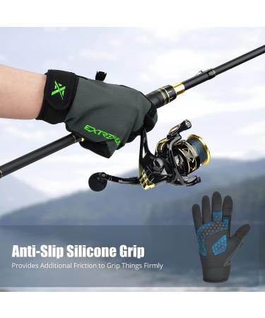 Extremus Buckwell Winter Gloves - Touchscreen Water Resistant Fishing Gloves for Cold Weather - Gray Large - Buy Online on GoSupps.com