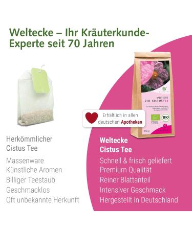 World Corner Bio-Zistrosen Tea 250g | Authentic Cistus Incanus Herbal Tea | Freshly Filled in Germany | Vegan & Natural | No Artificial Flavors or Sugar - Buy Online on GoSupps.com
