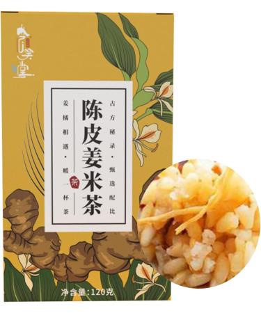DEWIN Orange Peel Ginger Rice Tea 120g Ginger Tea 20 Packs Orange Peel Rice with Independent Triangle Tea Bag Healthy Teabags for Home Party - Buy Online on GoSupps.com
