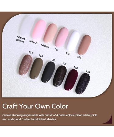 Shop Lavender Violets 12 Skin Tone Acrylic Powder & Liquid Set | DIY Nail Kit with Brush & Forms - International Shipping - Buy Online on GoSupps.com