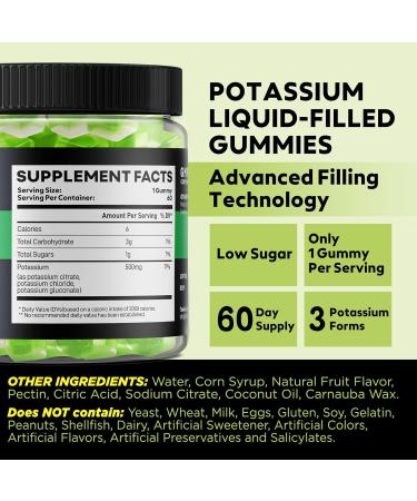 Calcium Citrate Potassium Complex Filled Gummies Calcium Citrate 1000mg with Potassium 500mg - Buy Online on GoSupps.com