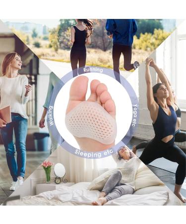 Sibba Foot Pads Cushions - 4 Pairs for Metatarsal Pain Relief and Comfortable Heel and Forefoot Cushioning - Buy Online on GoSupps.com