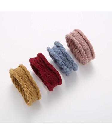 40pcs No Crease Hair Ties for Thick Curly Hair - Seamless Cotton Ponytail Holders | Multicolor - Buy Online on GoSupps.com