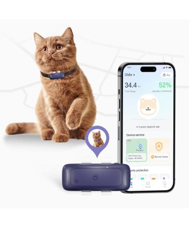 SEEWORLD P1 GPS Cat Dog Tracker 4G Pet tracker for Dogs Cats Waterproof Pet Tracking Device (6.5lbs+) Smart Dog Activity Tracker Real Time Tracking Cat Tracker Unlimited Range Blue - Buy Online on GoSupps.com