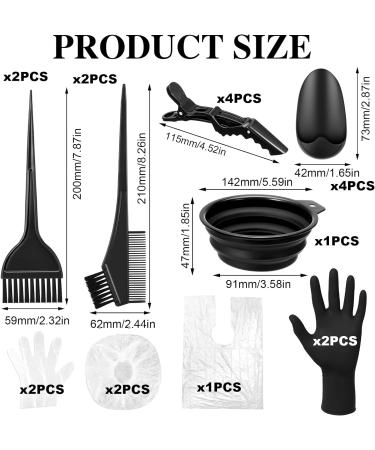 Zuimei 20 Pcs Hair Dye Tools Kit - Hair Colouring Beauty Salon DIY Set with Bowl, Brush, Gloves & Clips - Buy Online on GoSupps.com
