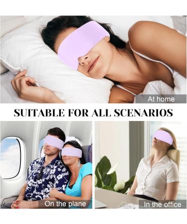 Sleep Mask & Hearing Protection Set - 1 Sleep Mask + 4 Ear Plugs | Soft Breathable Adjustable Travel Goggles for Men & Women - Purple - Buy Online on GoSupps.com