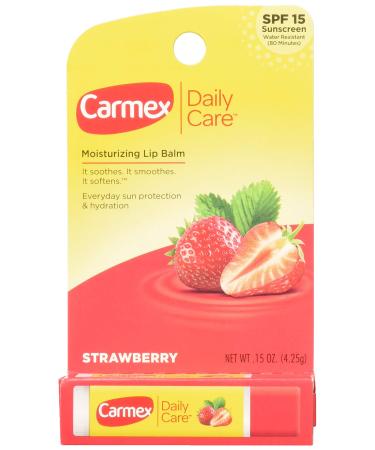 Carmex Lip Balm Stick Strawberry 3 Count