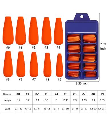 400pcs Matte Press on Extra Long Ballerina Coffin Fake Nails | Green Yellow Full Cover Colorful Nail Set with Box | Fluorescent Series | Nail Accessories for Women Girl - Buy Online on GoSupps.com