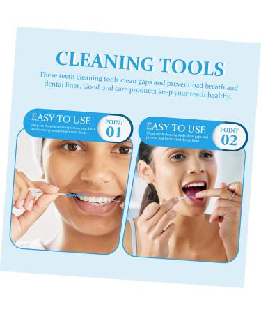 Shop Ipetboom 80st Interdental Brushes Portable Oral Hygiene Tools for Teeth Cleaning | Hard Prosthesis Floss | 1 Pack Blue - Buy Online on GoSupps.com