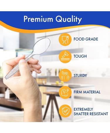 360 Count Clear Plastic Spoons | Extra Strong & Resistant | Disposable Utensils - Buy Online on GoSupps.com
