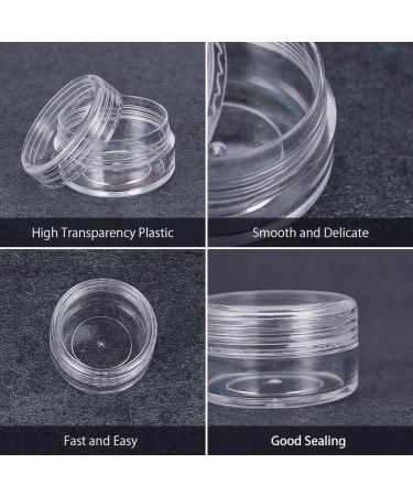 BENECREAT 30 Pack 15ml Round Clear Plastic Bead Jars with Screw Caps - Ideal for Beads Nail Art Glitter Makeup and Travel Cream - International Shipping Available - Buy Online on GoSupps.com