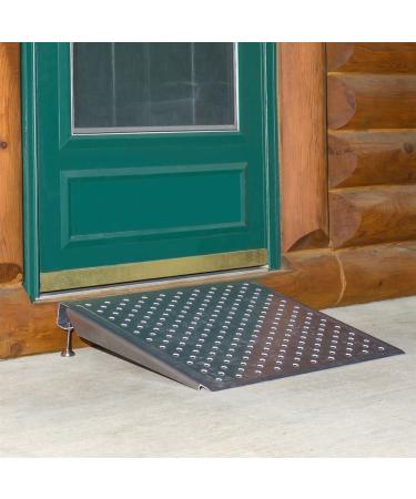 Silver Spring 6" High Aluminum Adjustable Threshold Ramp - 26" L x 28" W - Buy Online on GoSupps.com