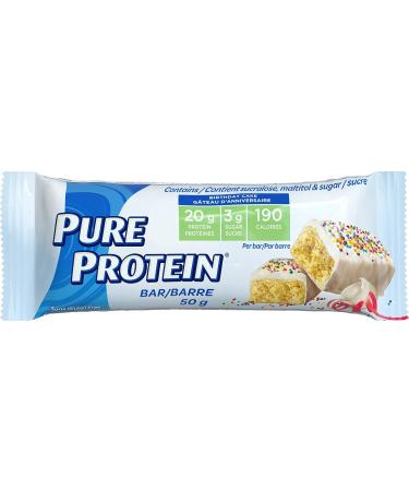Pure Protein Bars Gluten Free Snack Bars Chocolate Peanut Butter 50 gram 6 Count & Bars Gluten Free Snack Bar Birthday Cake 50 gram 6 count - Buy Online on GoSupps.com