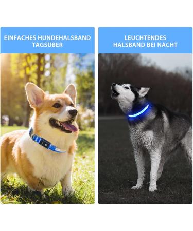 LED Luminous Dog Collar - Waterproof 7 Color Change Adjustable Light for Night Safety - Fits Small Medium Large Dogs (Blue 48-60cm) - Buy Online on GoSupps.com