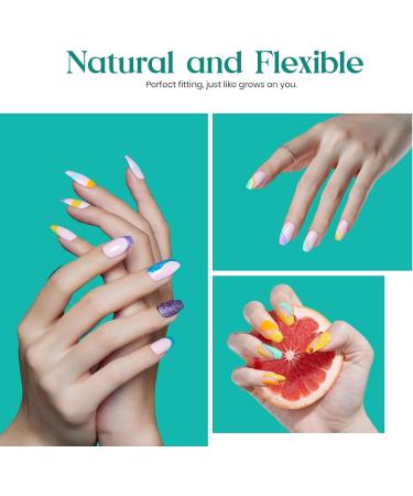 500Pcs Clear Short Ballerina False Nails Tips | Nail Glues for Acrylic & Dip Powder Nails | DIY Home Nail Art - Beetles - Buy Online on GoSupps.com