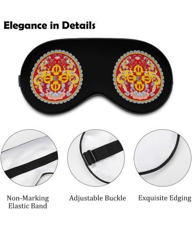 Coat Arms of Bhutan Sleep Mask - Adjustable Blindfold for Men and Women - Ideal for Travel and Night Time - Blocks Light for a Restful Sleep - Buy Online on GoSupps.com